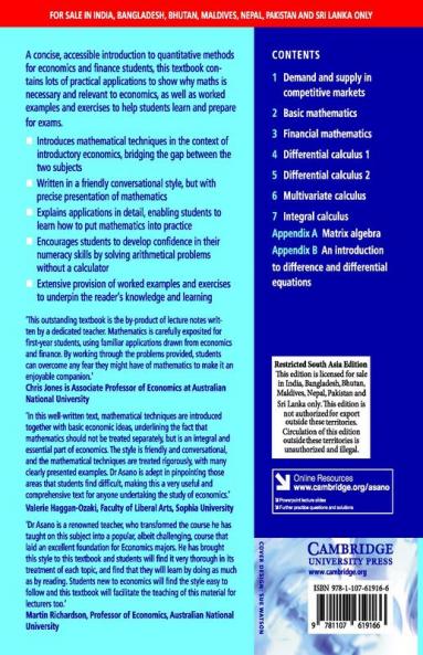 An Introduction to Mathematics for Economics