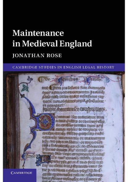 Maintenance in Medieval England