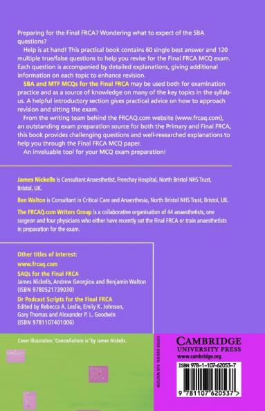 SBA and MTF MCQs for the Final FRCA