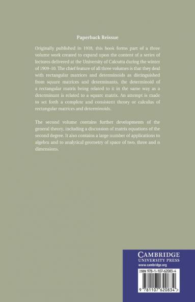 Matrices and Determinoids