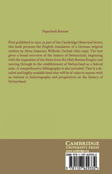 History of Switzerland 1499 1914