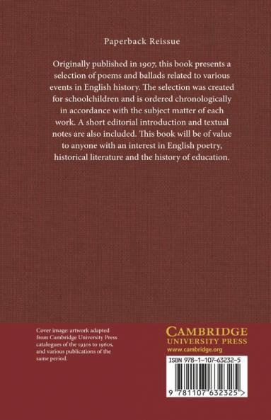 Ballads and Poems Illustrating English History