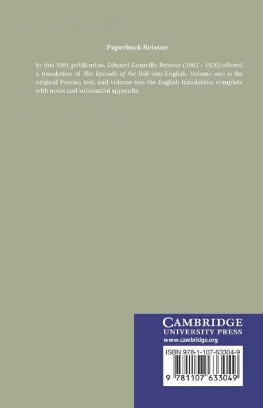 A Traveller's Narrative Written to Illustrate the Episode of the             Báb