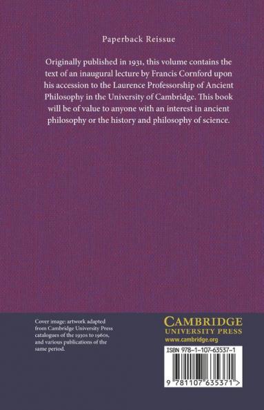 The Laws of Motion in Ancient Thought