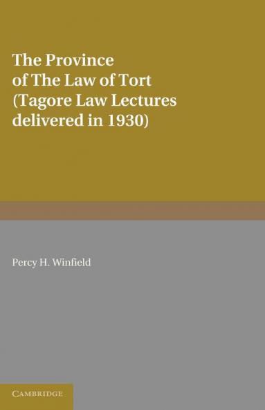 The Province of the Law of Tort
