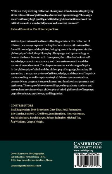 Externalism Self-Knowledge and Skepticism