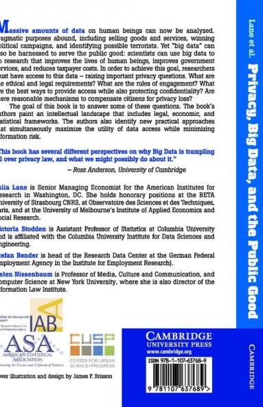 Privacy Big Data and the Public Good