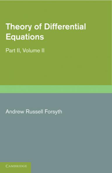 Theory of Differential Equations