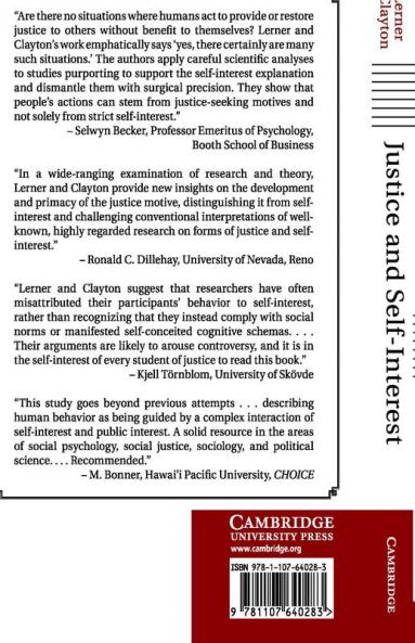 Justice and Self-Interest