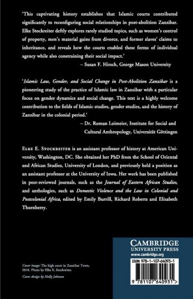 Islamic Law Gender and Social Change in Post-Abolition Zanzibar