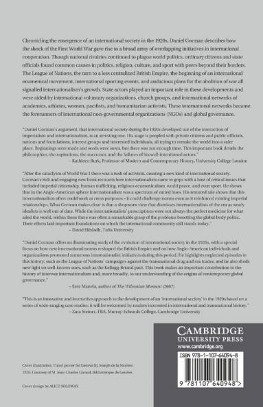 The Emergence of International Society in the 1920s
