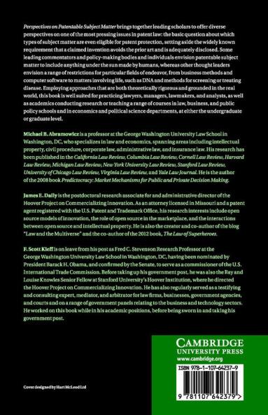 Perspectives on Patentable Subject Matter
