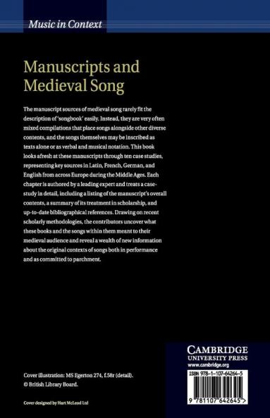 Manuscripts and Medieval Song
