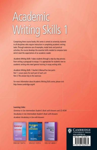Academic Writing Skills 1 Teacher's Manual