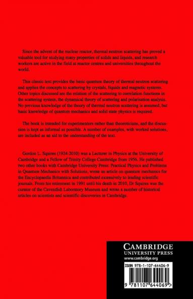 Introduction to the Theory of Thermal Neutron Scattering