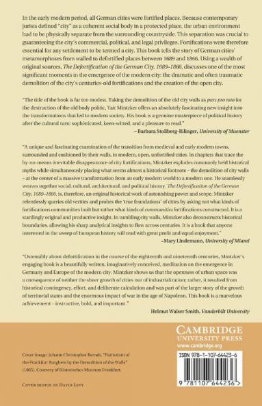 The Defortification of the German City 1689 1866