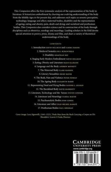 The Cambridge Companion to the Body in Literature