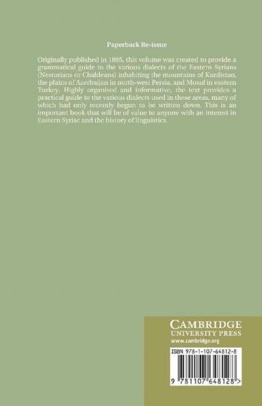 Grammar of the Dialects of the Vernacular Syriac