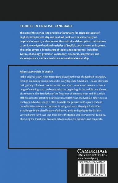 Adjunct Adverbials in English