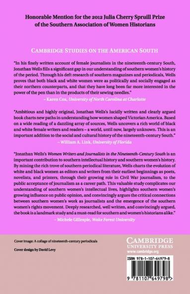 Women Writers and Journalists in the Nineteenth-Century South