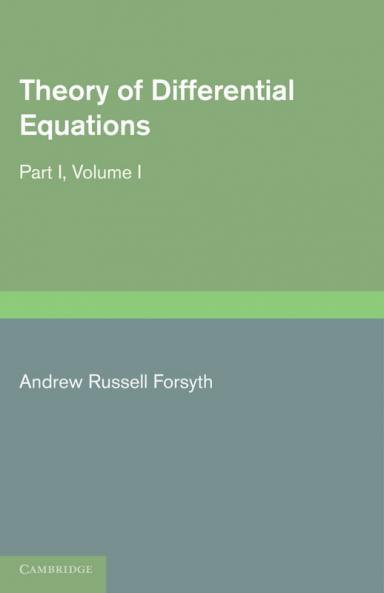 Theory of Differential Equations