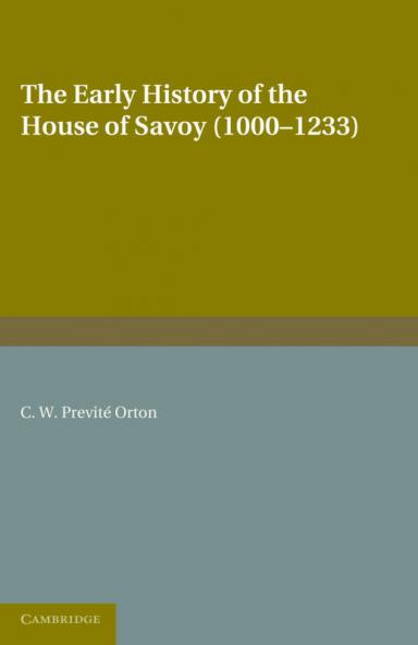 The Early History of the House of Savoy