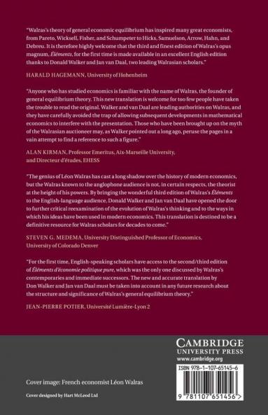 Léon Walras:  Elements of Theoretical Economics