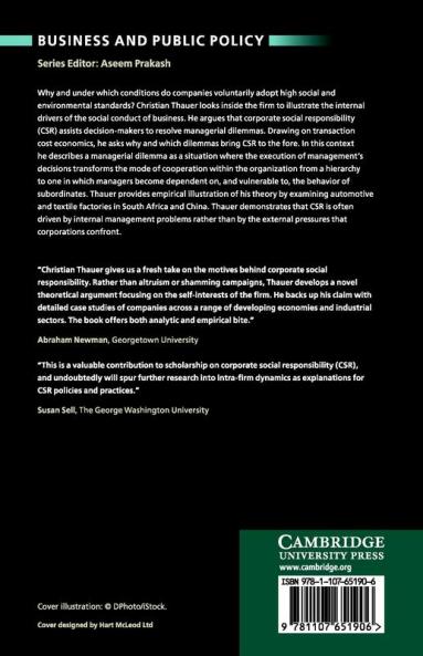 The Managerial Sources of Corporate Social Responsibility