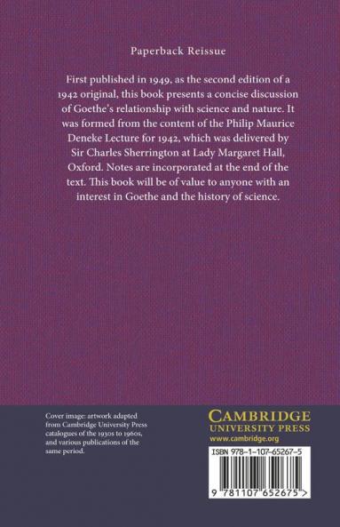 Goethe on Nature and on Science