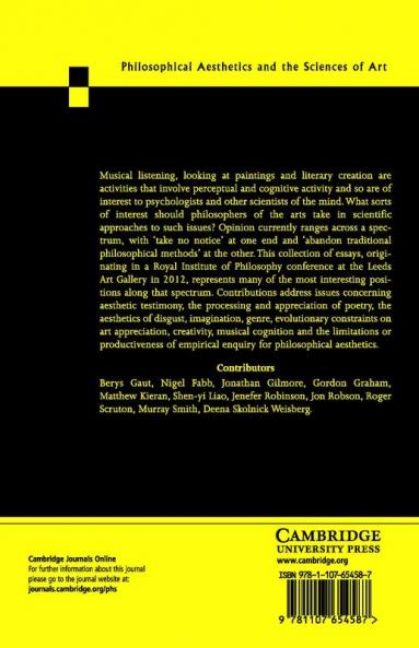 Philosophical Aesthetics and the Sciences of Art