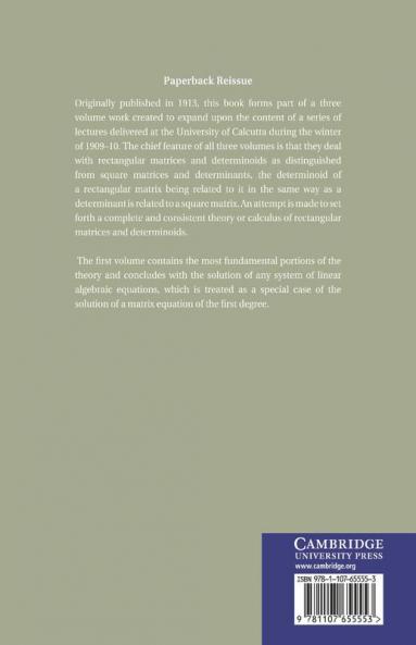 Matrices and Determinoids