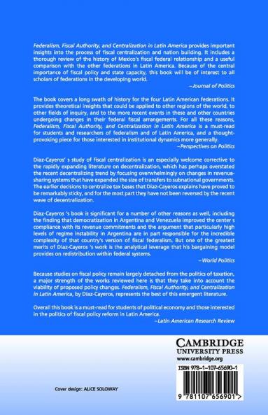 Federalism Fiscal Authority and Centralization in Latin America