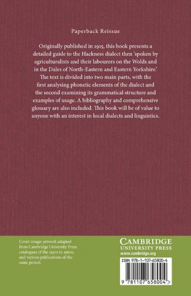 The Dialect of Hackness (North-East Yorkshire)