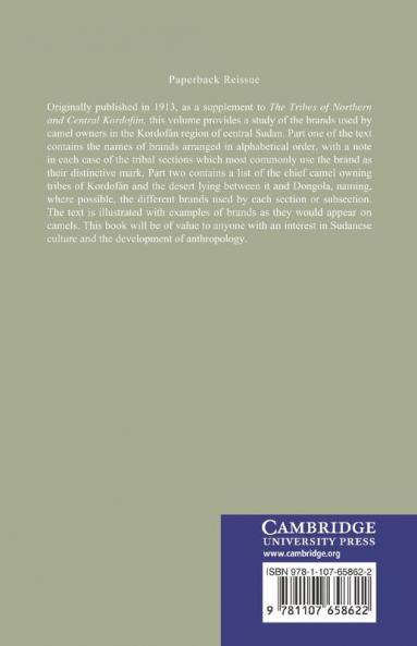 Brands Used by the Chief Camel-Owning Tribes of Kordof N