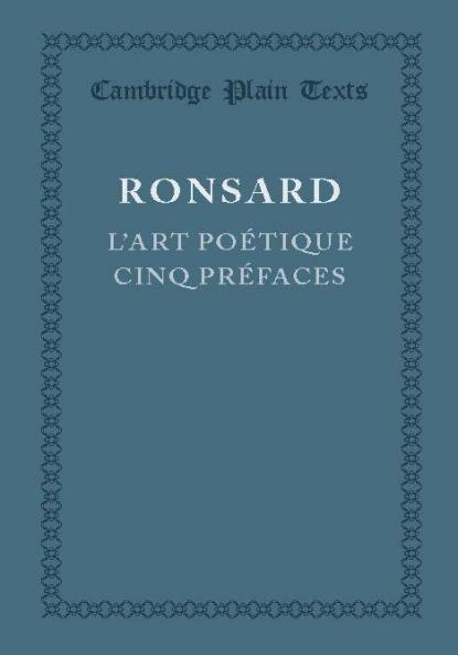 L'Art Poetique Cinq Prefaces