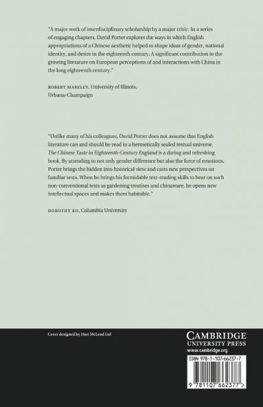 The Chinese Taste in Eighteenth-Century England