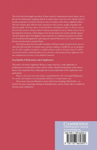 Combinatorial Matrix Theory