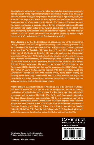 Constitutions in Authoritarian Regimes