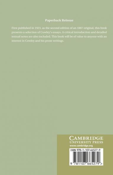 Cowley's Essays
