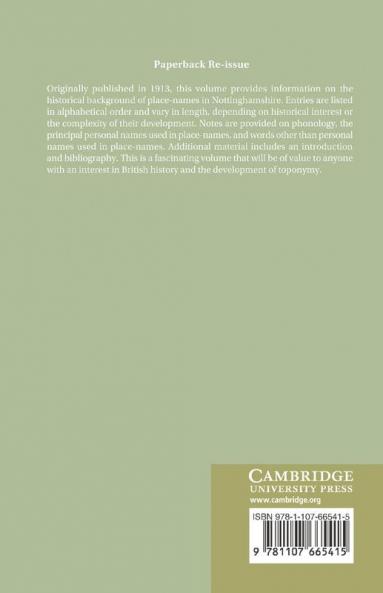 The Place-Names of Nottinghamshire