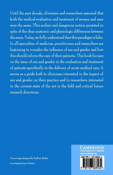 Sex and Gender in Acute Care Medicine