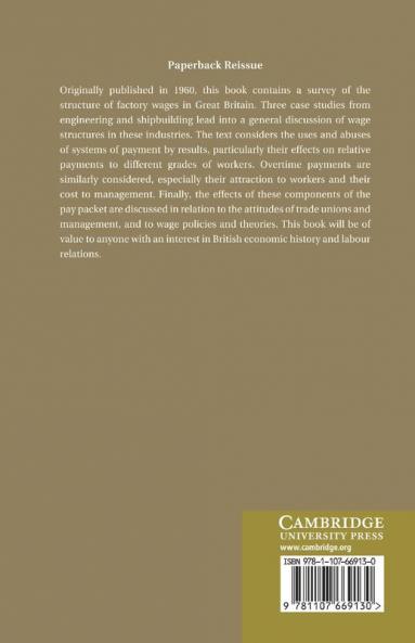 Factory Wage Structures and National Agreements