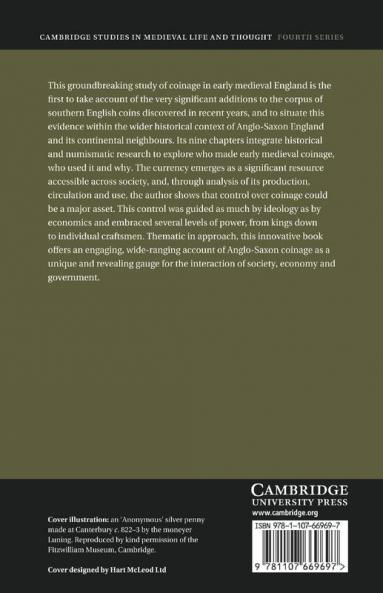 Money and Power in Anglo-Saxon England