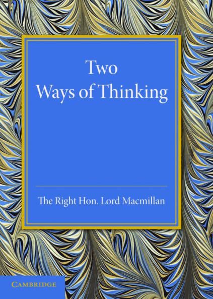 Two Ways of Thinking