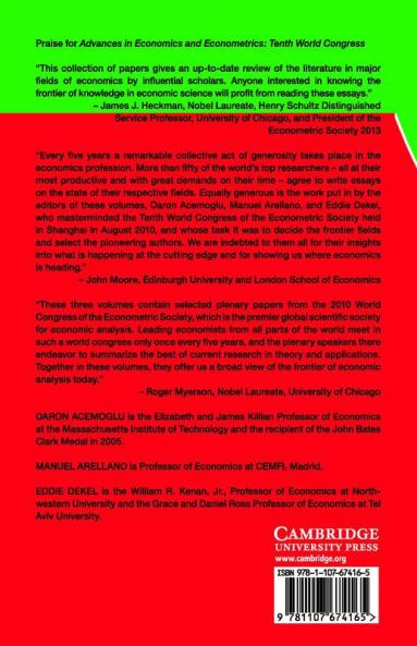 Advances in Economics and Econometrics