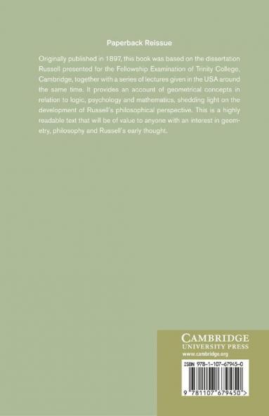 An Essay on the Foundations of Geometry