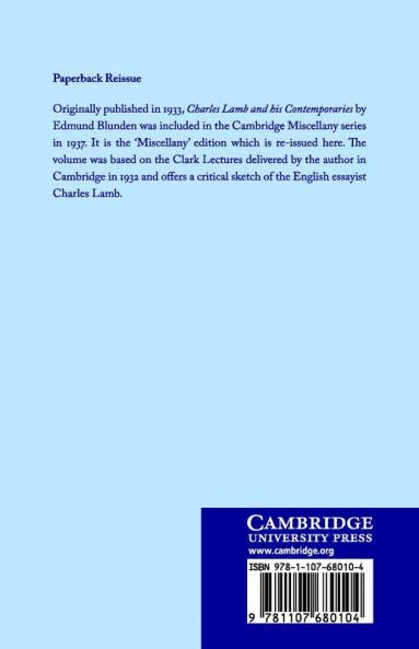 Charles Lamb and his Contemporaries