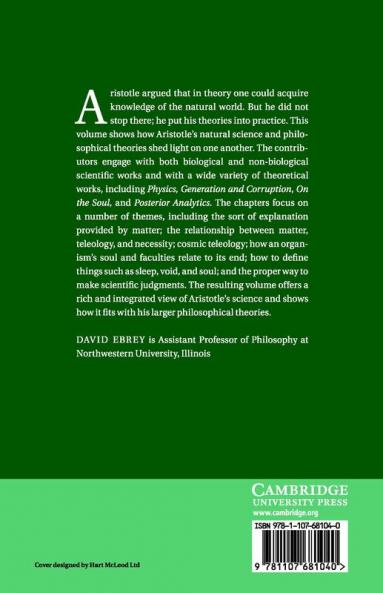 Theory and Practice in Aristotle's Natural Science