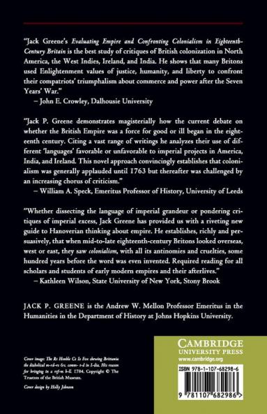 Evaluating Empire and Confronting Colonialism in Eighteenth-Century Britain