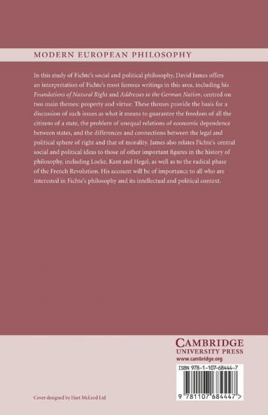 Fichte's Social and Political Philosophy